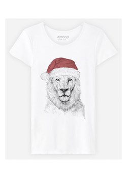 WOOOP Koszulka "Santa Lion" w kolorze białym ze sklepu Limango Polska w kategorii Bluzki damskie - zdjęcie 189250934