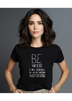 WOOOP Koszulka "Be patient" w kolorze czarnym ze sklepu Limango Polska w kategorii Bluzki damskie - zdjęcie 189251023
