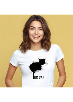 WOOOP Koszulka "Ink Cat" w kolorze białym ze sklepu Limango Polska w kategorii Bluzki damskie - zdjęcie 189251071