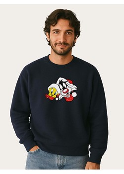 WOOOP Bluza "Looney Tunes Sylvester and Tweety" w kolorze granatowym ze sklepu Limango Polska w kategorii Bluzy męskie - zdjęcie 189251133