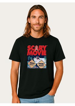 WOOOP Koszulka "Scary Movie Official Safety vs Death" w kolorze czarnym ze sklepu Limango Polska w kategorii T-shirty męskie - zdjęcie 189251180
