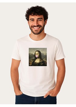 WOOOP Koszulka "Mona Lisa Bubble" w kolorze białym ze sklepu Limango Polska w kategorii T-shirty męskie - zdjęcie 189251190