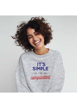 WOOOP Bluza "It´s simple I´m complicated" w kolorze szarym ze sklepu Limango Polska w kategorii Bluzy damskie - zdjęcie 189251360