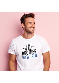 WOOOP Koszulka "I have the best brother in the world" w kolorze białym ze sklepu Limango Polska w kategorii T-shirty męskie - zdjęcie 189251371