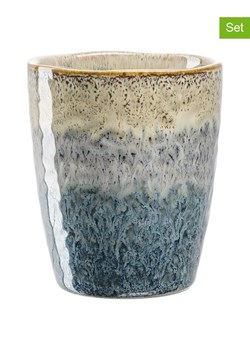 LEONARDO Kubki (4 szt.) w kolorze beżowo-antracytowo-niebieskim do kawy - 300 ml ze sklepu Limango Polska w kategorii Dzbanki i zaparzacze - zdjęcie 189252411