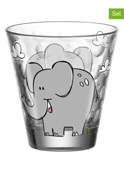 LEONARDO Szklanki (2 szt.) "Bambini Elephant" w kolorze szarym - 215 ml ze sklepu Limango Polska w kategorii Naczynia dziecięce - zdjęcie 189252432