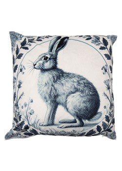 Clayre&amp;Eef Poszewka w kolorze biało-niebieskim na poduszkę - 45 x 45 cm ze sklepu Limango Polska w kategorii Poduszki dekoracyjne - zdjęcie 189252873