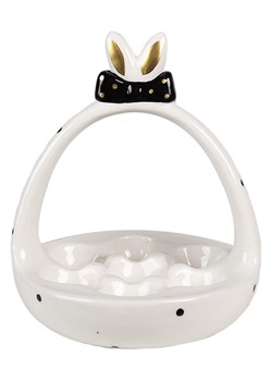 Clayre&amp;Eef Podstawka w kolorze białym na jajka - wys. 19 x Ø 16 cm ze sklepu Limango Polska w kategorii Akcesoria i przechowywanie - zdjęcie 189252891