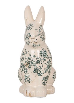 Clayre&amp;Eef Figurka dekoracyjna "Bunny" w kolorze kremowo-zielonym - 12 x 28 x 16 cm ze sklepu Limango Polska w kategorii Dekoracje - zdjęcie 189253030