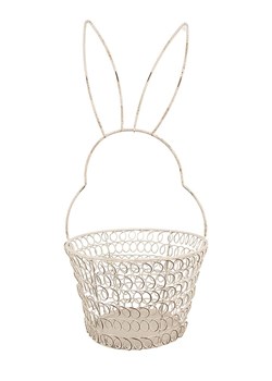 Clayre&amp;Eef Koszyk "Bunny" w kolorze kremowym - wys. 34 x Ø 15 cm ze sklepu Limango Polska w kategorii Akcesoria i przechowywanie - zdjęcie 189253042