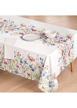 Mint Rugs Obrus "Floral And Tropical Daina" w kolorze biało-jasnoróżowo-niebieskim ze sklepu Limango Polska w kategorii Obrusy i bieżniki - zdjęcie 189254202