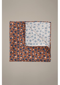 Poszetka Brązowa Jedwabna w Kwiaty ze sklepu Lancerto S.A. w kategorii Poszetki i butonierki - zdjęcie 189255211