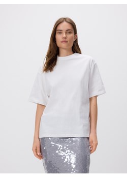 Reserved - Bawełniany t-shirt oversize - biały ze sklepu Reserved w kategorii Bluzki damskie - zdjęcie 189255513