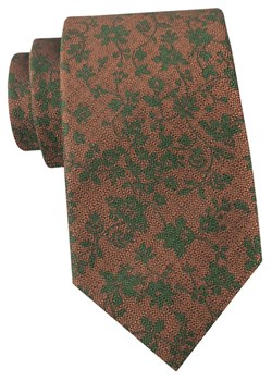 Krawat Męski - Angelo di Monti - Brąz z Zielenią, Kwiaty KRADM2252 ze sklepu JegoSzafa.pl w kategorii Krawaty - zdjęcie 189255724