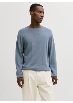 Jack & Jones Sweter męski Mężczyźni Bawełna indygo jednolity ze sklepu vangraaf w kategorii Swetry męskie - zdjęcie 189257651