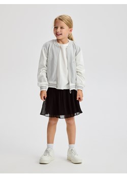 Reserved - Rozpinana bluza bomberka - jasnoszary ze sklepu Reserved w kategorii Bluzy dziewczęce - zdjęcie 189259120