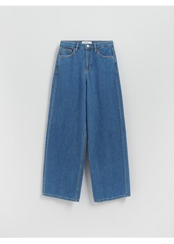 Reserved - Jeansy wide leg z aplikacjami - niebieski ze sklepu Reserved w kategorii Jeansy damskie - zdjęcie 189259500