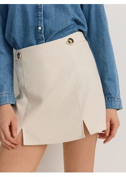 Reserved - Spódnico-szorty z wiskozą - beżowy ze sklepu Reserved w kategorii Spódnice - zdjęcie 189259653