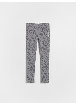 Reserved - Prążkowane legginsy Hello Kitty - ciemnoszary ze sklepu Reserved w kategorii Spodnie dziewczęce - zdjęcie 189259933