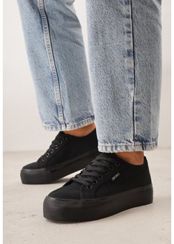 Czarne Basicowe Trampki VICES w Minimalistycznym Stylu Riosanne ze sklepu renee.pl w kategorii Trampki damskie - zdjęcie 189260502