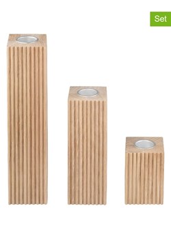 Blomus Świeczniki (3 szt.) "Dreva" w kolorze beżowym ze sklepu Limango Polska w kategorii Świeczniki - zdjęcie 189260914