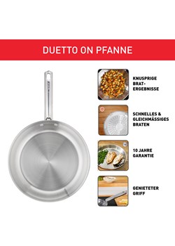 Tefal Patelnia "Duetto" w kolorze srebrnym ze sklepu Limango Polska w kategorii Garnki - zdjęcie 189260932