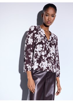 Mohito - Brązowa bluzka z wiskozy - ciemnobrązowy ze sklepu Mohito w kategorii Bluzki damskie - zdjęcie 189261040
