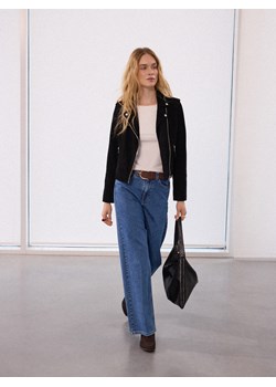Mohito - Jeansy wide leg z paskiem - niebieski ze sklepu Mohito w kategorii Jeansy damskie - zdjęcie 189261243