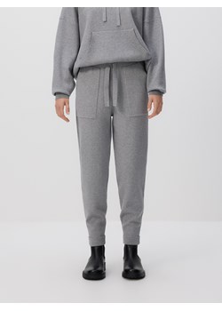Reserved - Dzianinowe spodnie z wiskozą - szary ze sklepu Reserved w kategorii Spodnie damskie - zdjęcie 189261851