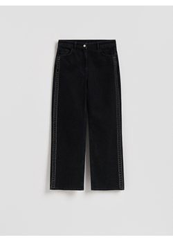 Reserved - Jeansy z lampasem - czarny ze sklepu Reserved w kategorii Jeansy damskie - zdjęcie 189261971