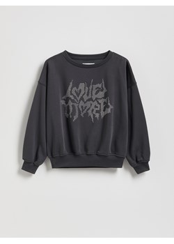 Reserved - Bluza z aplikacją - ciemnoszary ze sklepu Reserved w kategorii Bluzy dziewczęce - zdjęcie 189262133
