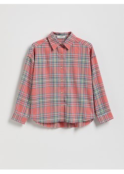 Reserved - Koszula w kratę z wiskozą - wielobarwny ze sklepu Reserved w kategorii Koszule dziewczęce - zdjęcie 189262373