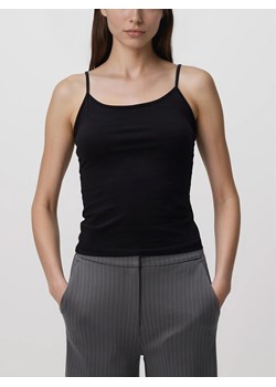 Reserved - Bawełniany top - czarny ze sklepu Reserved w kategorii Bluzki damskie - zdjęcie 189262423