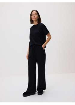 Reserved - Spodnie z szeroką nogawką - czarny ze sklepu Reserved w kategorii Spodnie damskie - zdjęcie 189262772