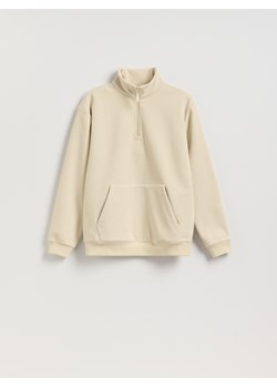 Reserved - Bluza z wysoką stójką - beżowy ze sklepu Reserved w kategorii Bluzy męskie - zdjęcie 189263134