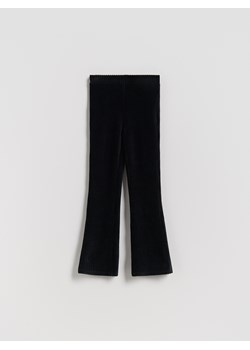 Reserved - Prążkowane legginsy flared - czarny ze sklepu Reserved w kategorii Spodnie dziewczęce - zdjęcie 189263391