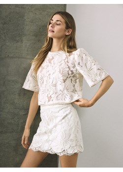 Reserved - Bluzka z bawełną - jasnożółty ze sklepu Reserved w kategorii Bluzki damskie - zdjęcie 189263494