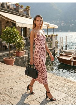 Sinsay - Sukienka ze wzorem - bordowy ze sklepu Sinsay w kategorii Sukienki - zdjęcie 189264770