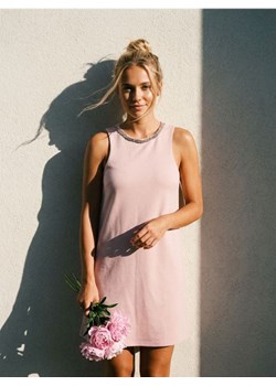 Sinsay - Sukienka mini z ozdobnymi dżetami przy dekolcie - różowy ze sklepu Sinsay w kategorii Sukienki - zdjęcie 189264802