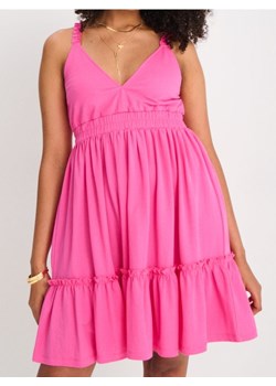 Sinsay - Sukienka mini z wiskozą - różowy ze sklepu Sinsay w kategorii Sukienki - zdjęcie 189264820