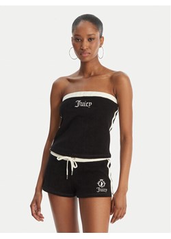 Juicy Couture Top Applique Terry JCWSC126314 Czarny Slim Fit ze sklepu MODIVO w kategorii Bluzki damskie - zdjęcie 189266824