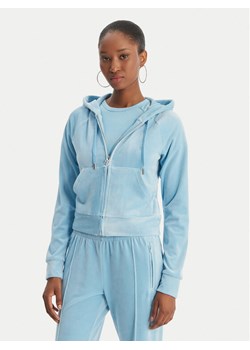 Juicy Couture Bluza Madison JCWAS126326 Błękitny Slim Fit ze sklepu MODIVO w kategorii Bluzy damskie - zdjęcie 189267020