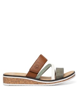 Rieker Klapki V3652-91 Zielony ze sklepu MODIVO w kategorii Klapki damskie - zdjęcie 189267033