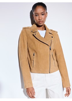 Mohito - Zamszowa ramoneska - brązowy ze sklepu Mohito w kategorii Kurtki damskie - zdjęcie 189268690