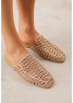 Ciemnobeżowe Klapki Mule z Ażurową Cholewką Szydełkową Civeza ze sklepu born2be.pl w kategorii Klapki damskie - zdjęcie 189269893