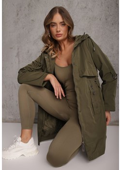 Zielona Przejściowa Kurtka Parka z Rękawami z Możliwością Podpięcia Tinarae ze sklepu renee.pl w kategorii Kurtki damskie - zdjęcie 189269963