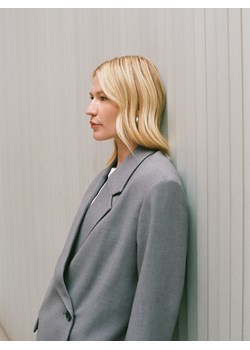 Reserved - Marynarka z dodatkiem wiskozy - ciemnoszary ze sklepu Reserved w kategorii Marynarki damskie - zdjęcie 189270280