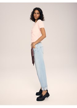 Reserved - Jeansowe spodnie z apaszką - niebieski ze sklepu Reserved w kategorii Spodnie damskie - zdjęcie 189270351