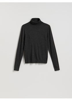 Reserved - Golf z wełną - ciemnoszary ze sklepu Reserved w kategorii Swetry damskie - zdjęcie 189270391