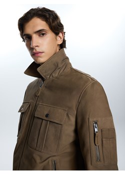 Reserved - Zamszowa kurtka z kołnierzem - brązowy ze sklepu Reserved w kategorii Kurtki męskie - zdjęcie 189270443